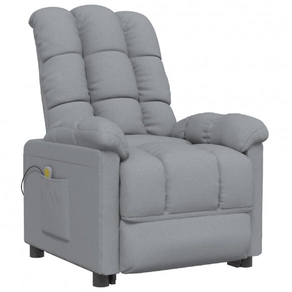 Fauteuil de massage Gris clair Tissu