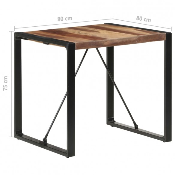 Table de salle à manger 80x80x75 cm Bois solide