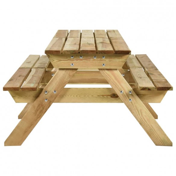 Table de pique-nique et bancs 220x122x72cm Bois de pin imprégné