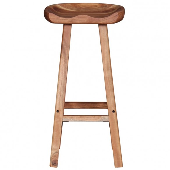 Tabourets de bar lot de 2 bois d'acacia solide