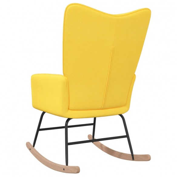 Chaise à bascule Jaune moutarde Tissu