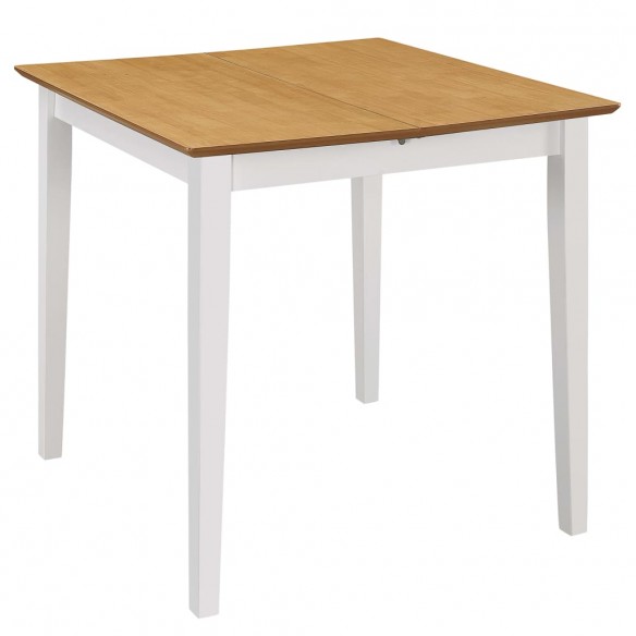 Table à dîner extensible Blanc (80-120) x 80 x 74 cm MDF