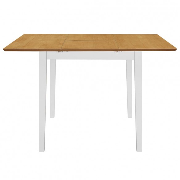 Table à dîner extensible Blanc (80-120) x 80 x 74 cm MDF