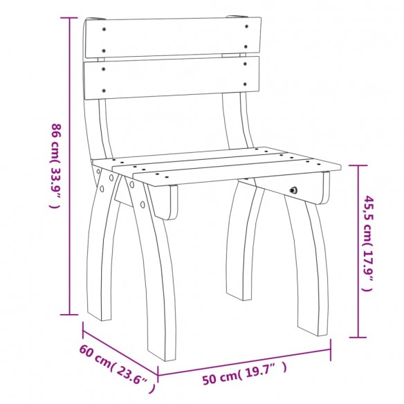 Chaise de jardin Bois de pin imprégné