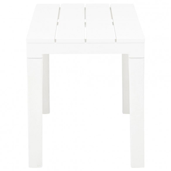 Bancs de jardin 2 pcs Blanc Plastique