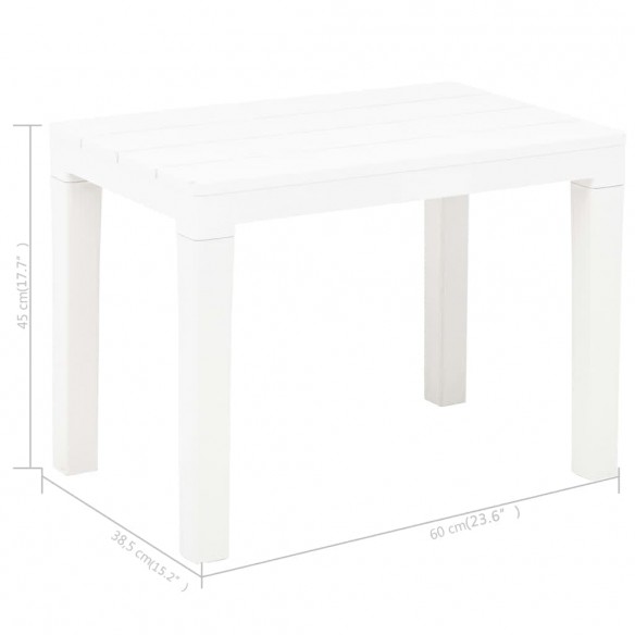 Bancs de jardin 2 pcs Blanc Plastique