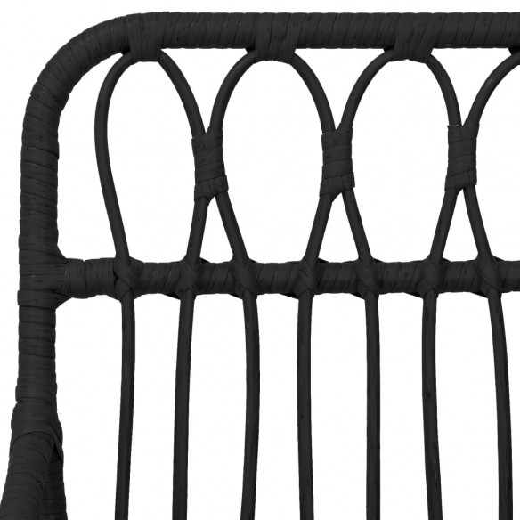 Chaises de jardin 2 pcs avec accoudoir Noir 56x64x80 cm