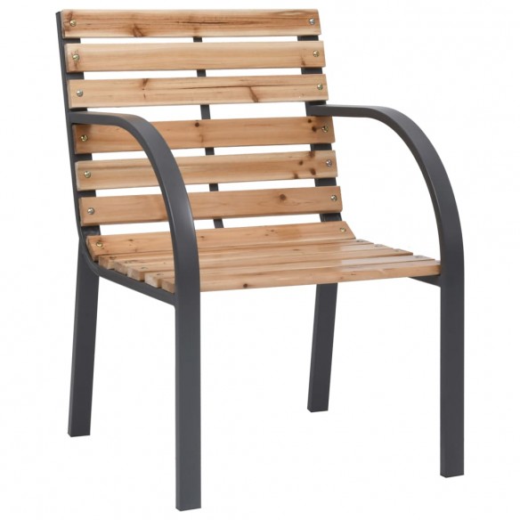 Chaises de jardin 2 pcs Bois de sapin massif