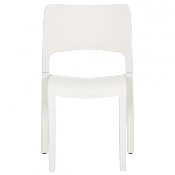 Chaises de jardin 2 pcs Blanc Polypropylène