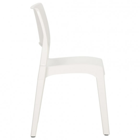 Chaises de jardin 2 pcs Blanc Polypropylène