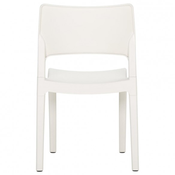 Chaises de jardin 2 pcs Blanc Polypropylène