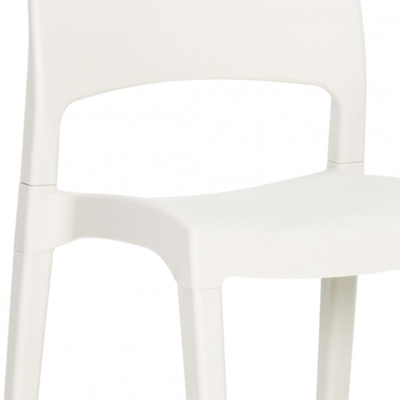 Chaises de jardin 2 pcs Blanc Polypropylène