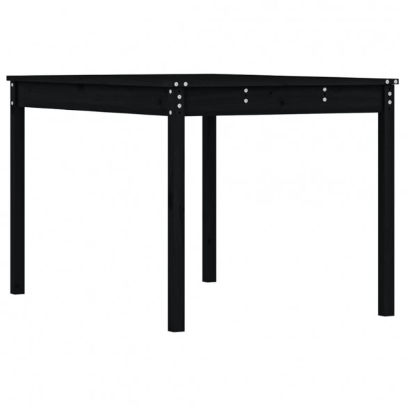 Table de jardin noir 121x82,5x76 cm bois massif de pin