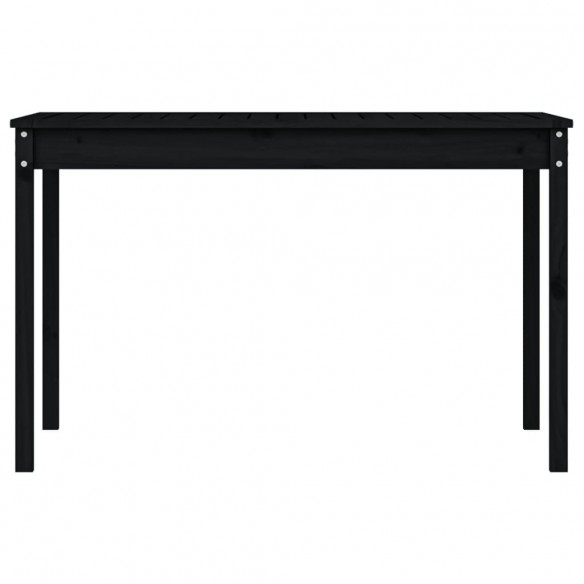 Table de jardin noir 121x82,5x76 cm bois massif de pin