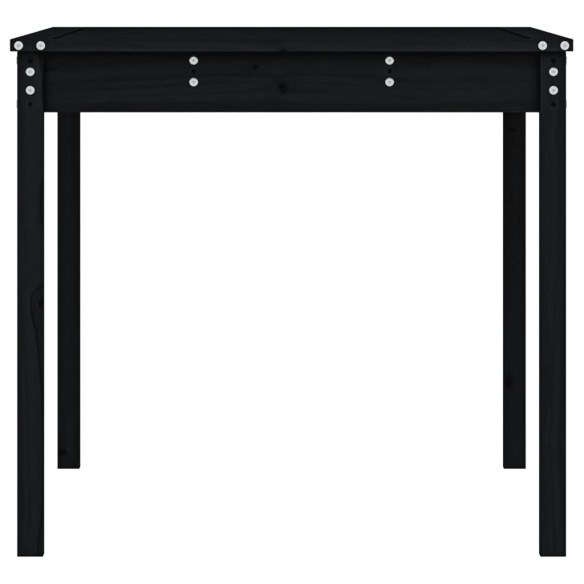 Table de jardin noir 121x82,5x76 cm bois massif de pin