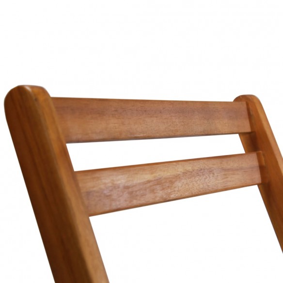 Chaises de bistro d'extérieur 2 pcs Bois d'acacia solide