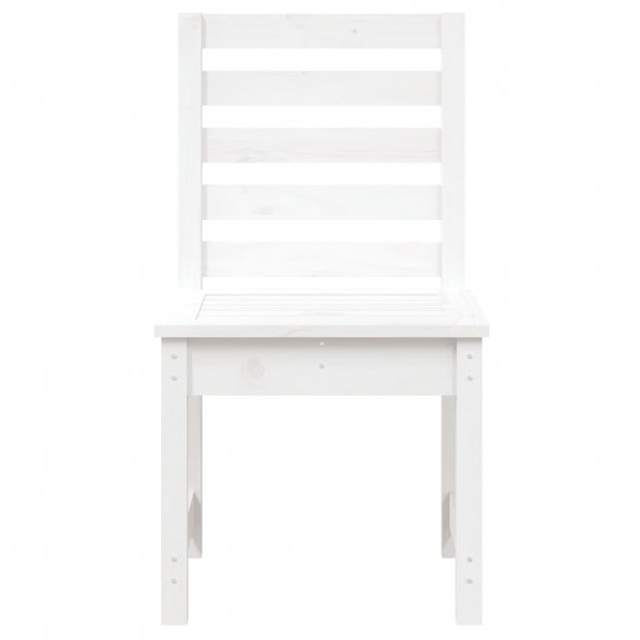 Chaises de jardin 2 pcs blanc 40,5x48x91,5cm bois massif de pin