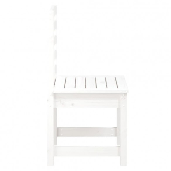 Chaises de jardin 2 pcs blanc 40,5x48x91,5cm bois massif de pin