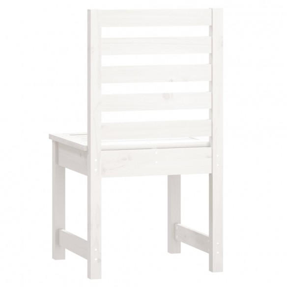 Chaises de jardin 2 pcs blanc 40,5x48x91,5cm bois massif de pin