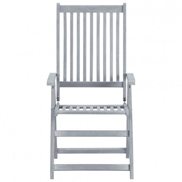 Chaises inclinables de jardin 6 pcs avec coussins Bois d'acacia