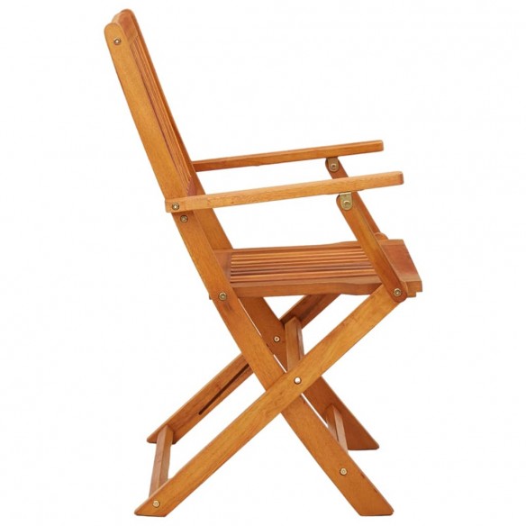 Chaises de jardin pliables 2 pcs Bois d'eucalyptus massif