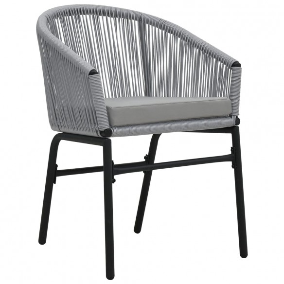 Chaises de jardin 2 pcs Anthracite Rotin PE