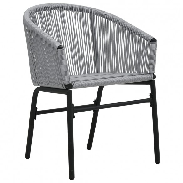 Chaises de jardin 2 pcs Anthracite Rotin PE