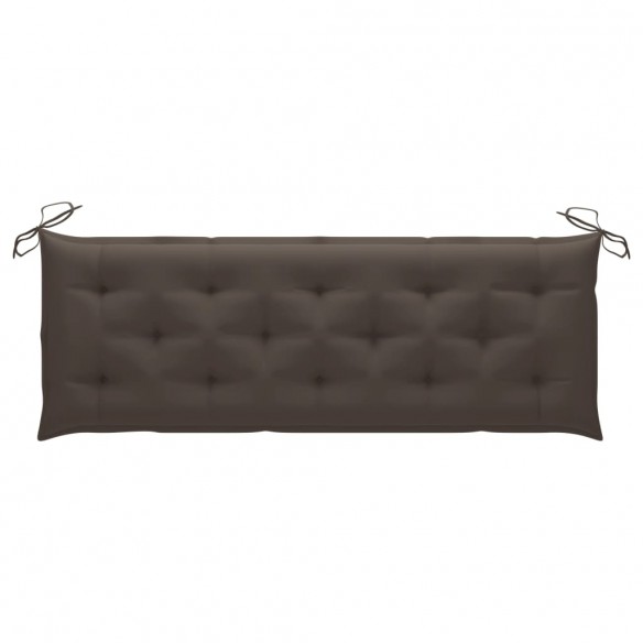 Banc de jardin empilable et coussin 159 cm Bois de teck massif