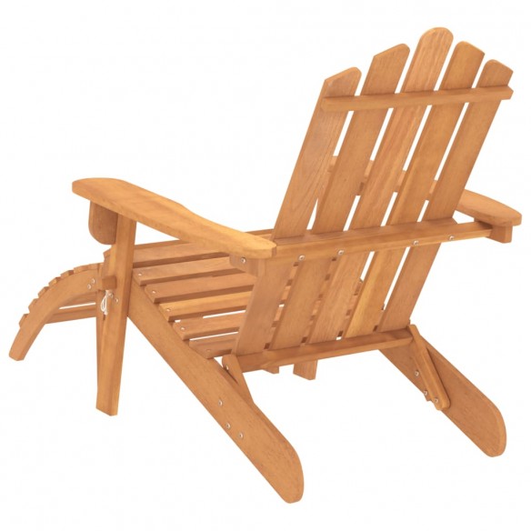 Chaise de jardin Adirondack et repose-pied Bois d'acacia massif