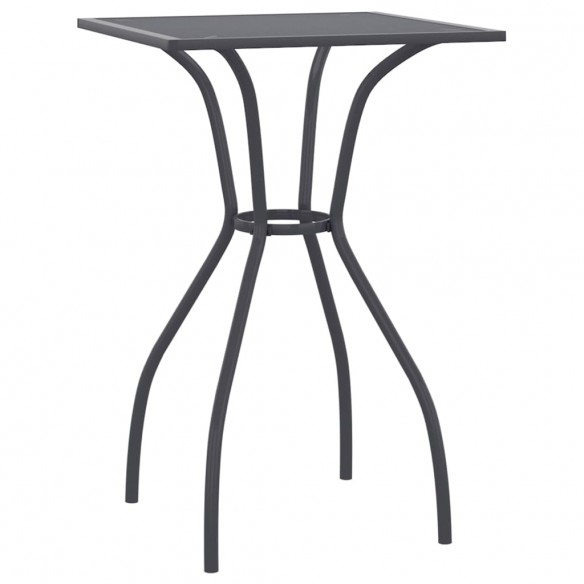 Table de jardin anthracite 50x50x72 cm treillis d'acier