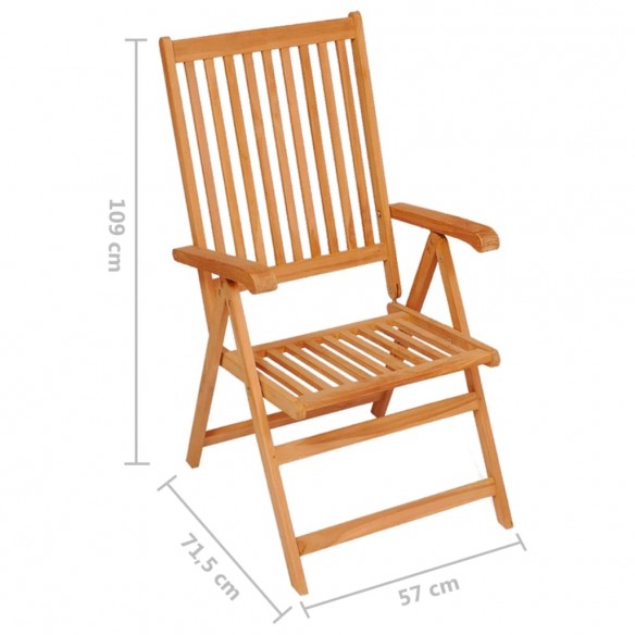 Chaises de jardin 2 pcs avec coussins beige Bois de teck massif