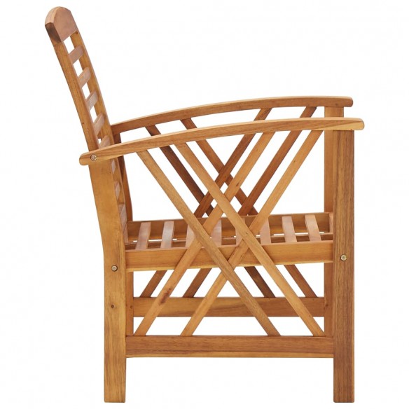 Chaises de jardin 2 pcs Bois d'acacia massif