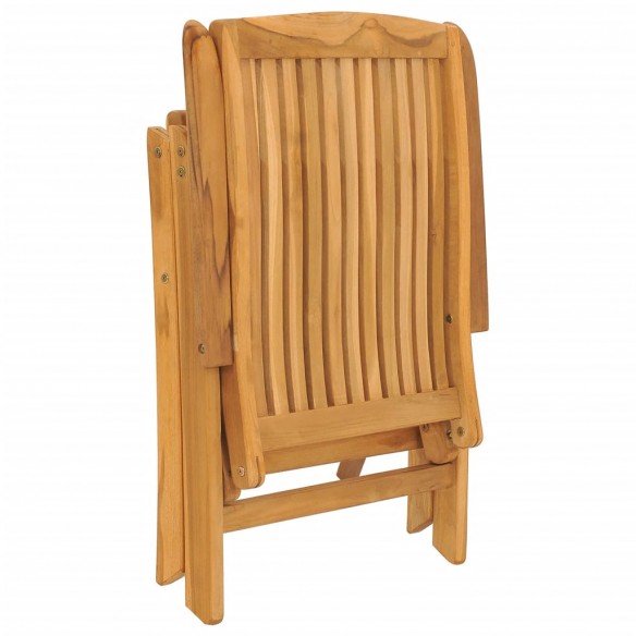 Chaises de jardin inclinables 4 pcs bois massif de teck