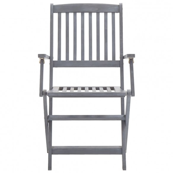 Chaises pliables d'extérieur 2 pcs Bois d'acacia solide