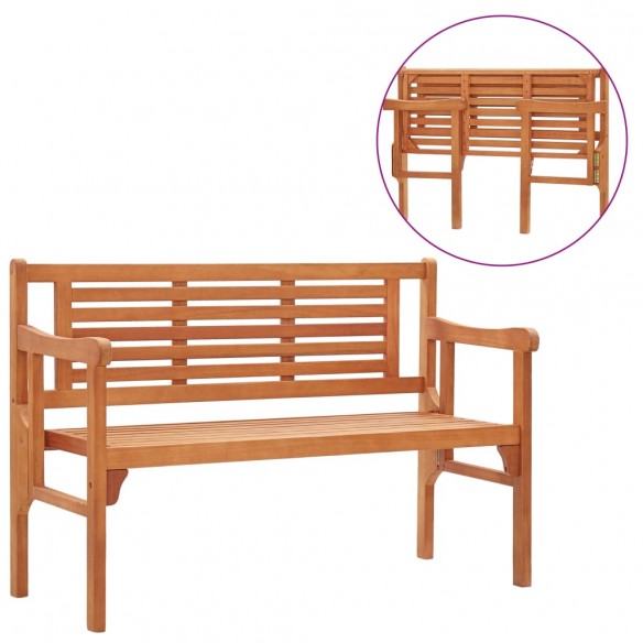 Banc pliable de jardin 120 cm Bois d'eucalyptus solide