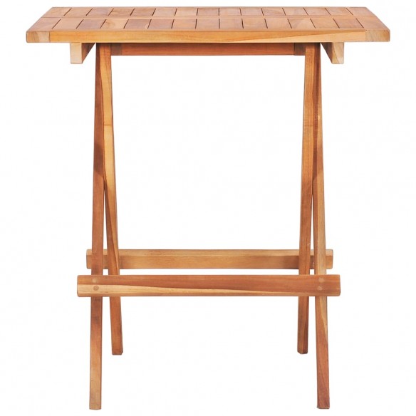 Table de bistro pliable 60x60x65 cm Bois de teck solide