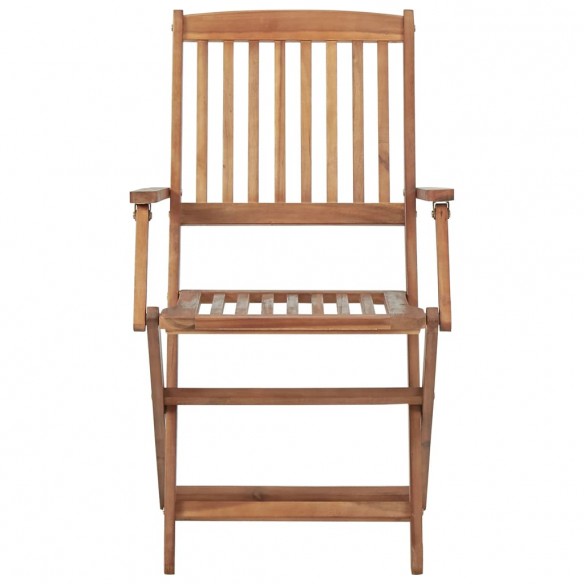 Chaises pliables d'extérieur avec coussins 8 pcs Bois d'acacia