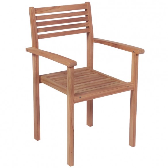 Chaises de jardin 4 pcs avec coussins vert Bois de teck solide