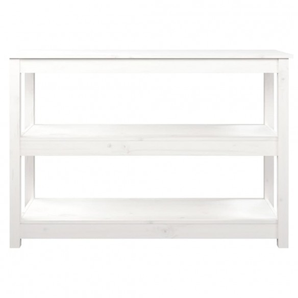 Table console Blanc 110x40x74 cm Bois massif de pin