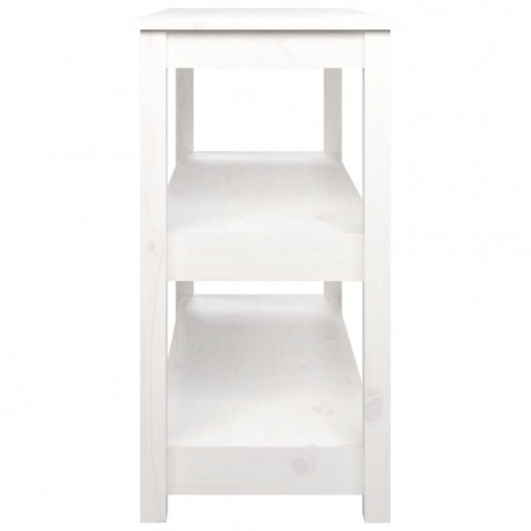 Table console Blanc 110x40x74 cm Bois massif de pin