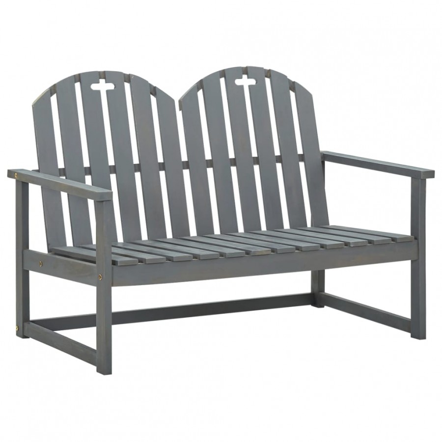 Banc de jardin Gris 110 cm Bois d'acacia solide