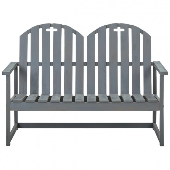 Banc de jardin Gris 110 cm Bois d'acacia solide