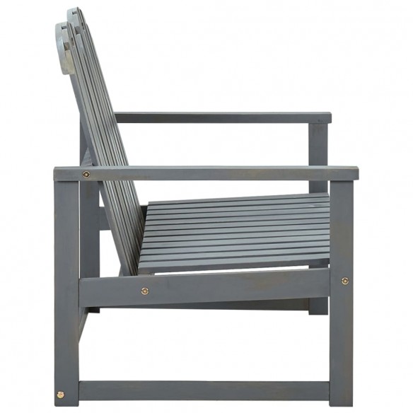 Banc de jardin Gris 110 cm Bois d'acacia solide