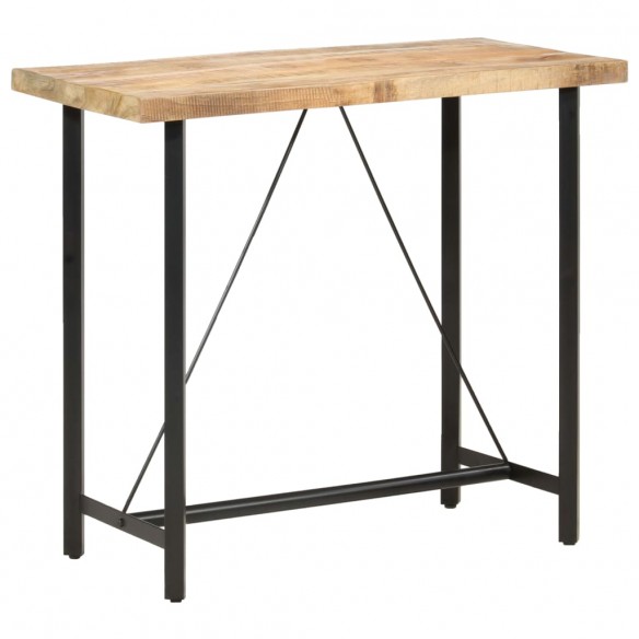 Table de bar 120x58x107 cm Bois de manguier brut