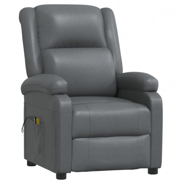 Fauteuil de massage électrique Anthracite Similicuir