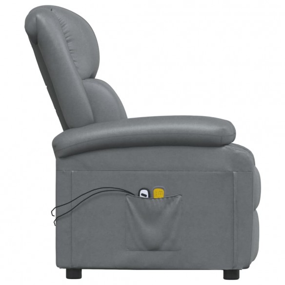 Fauteuil de massage électrique Anthracite Similicuir