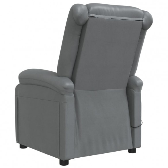 Fauteuil de massage électrique Anthracite Similicuir