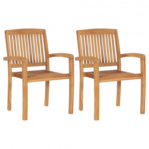 Chaises de jardin 2 pcs avec coussins bleu clair Bois de teck