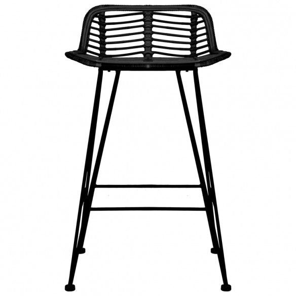 Chaises de bar lot de 2 noir Rotin