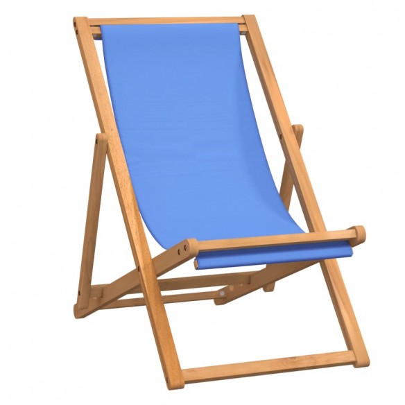 Chaise de terrasse Teck 56 x 105 x 96 cm Bleu